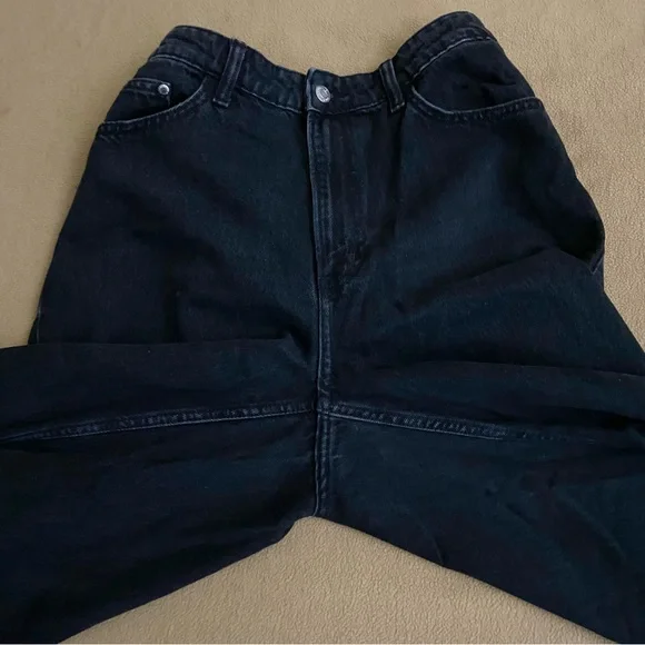 H&M 2026 Black Ultra High Rise Wide Leg Jeans - Picture 8 of 12